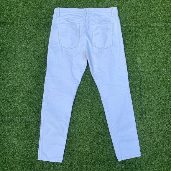 Isabel Marant Etoile Women's High Rise White Distressed Denim Jeans - Picture 7 of 8